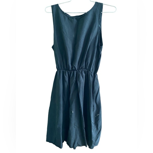 Dear Pony Black Dress with a white paint splatter size Small - Picture 1 of 7